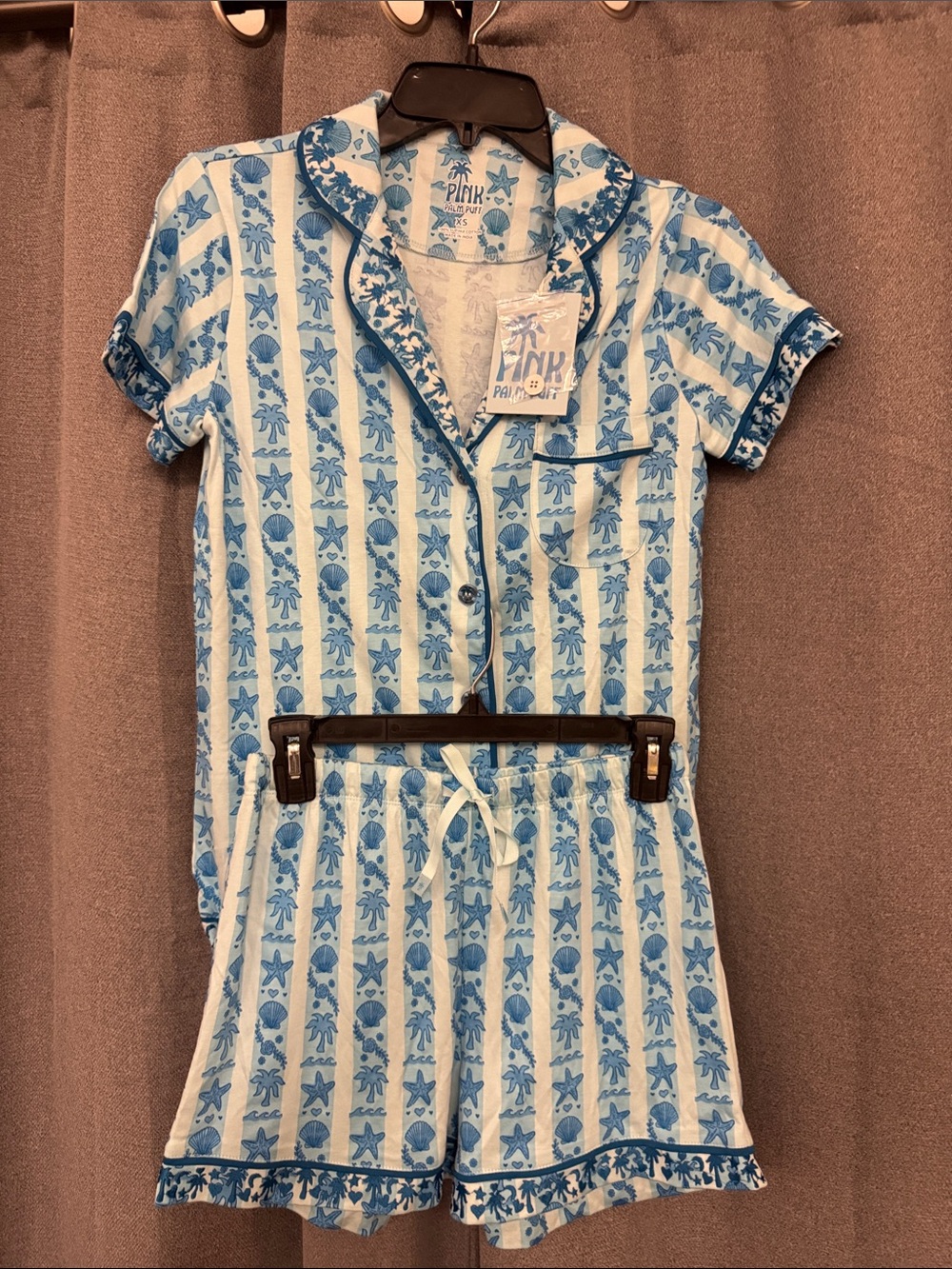 Pink Palm Puff pajamas size XSmall